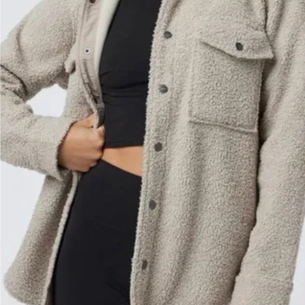 Vuori Sherpa Button-Up Jacket - Light Taupe